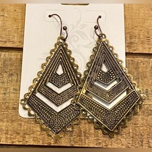 Antique Brass Earrings (Handmade)